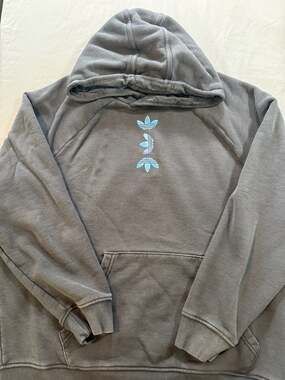Adidas Originals Stacked Trefoil Logo Graphic Pullover Hoodie